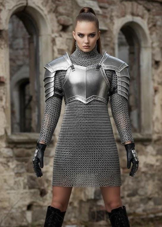 chain mail dress Sass Chain Mail Dress  Canary In A Clothesmine