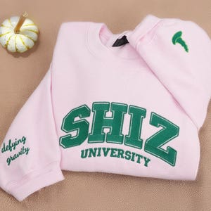 Shiz Embroidered Sweatshirt, Wizard Shiz University Sweatshirt, Wicked Defy Gravity Broomstick Magic Wand, Best Wickeds Merch Movie Lover