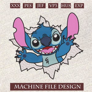 Stitch Embroidery Machine File, Cute Baby Stitch Heart Machine Embroidery Files, Digitizing Embroidery Patterns Cartoon File /Trendy Cartoon