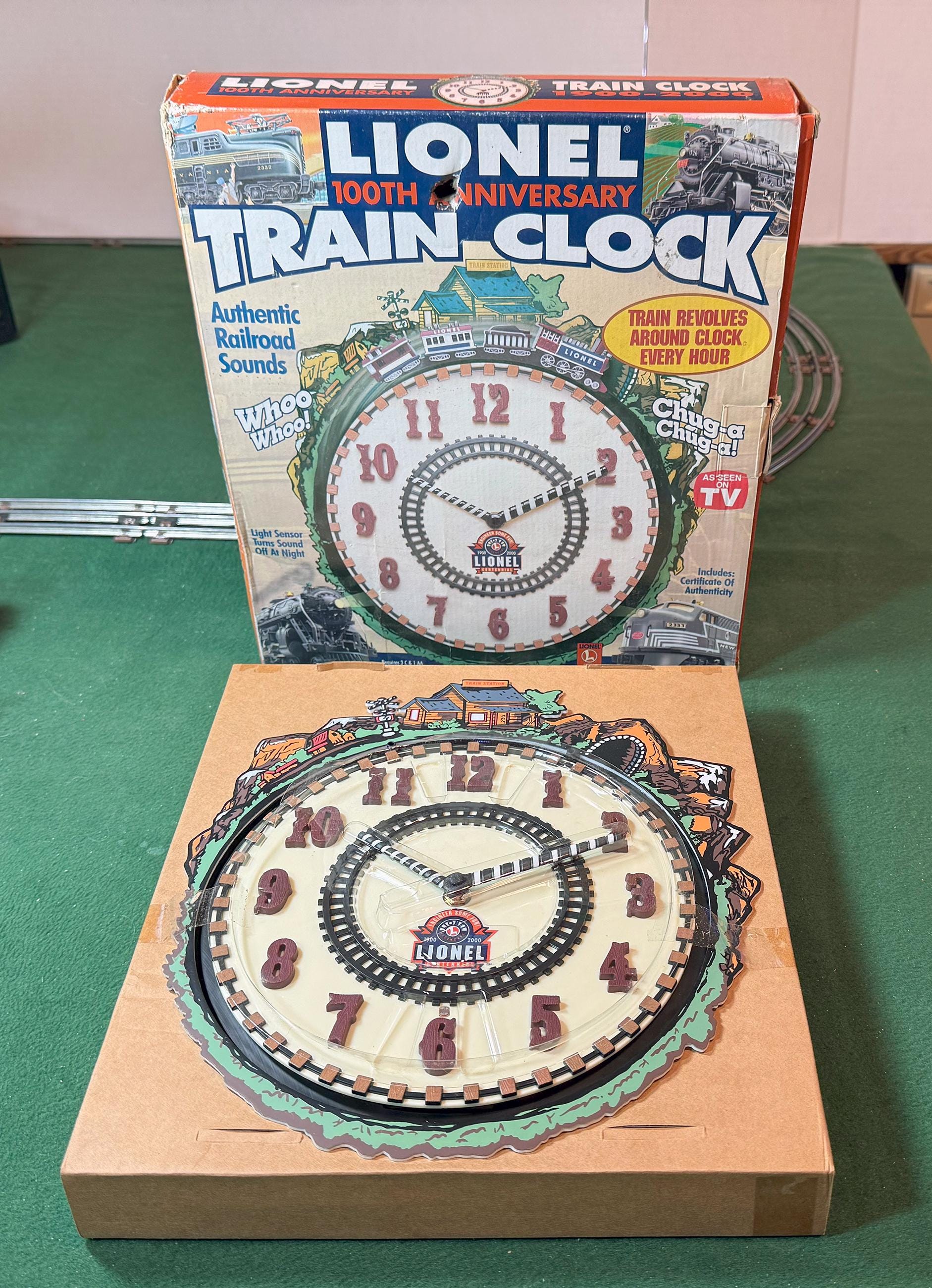 LIONEL Train Clock 掛け時計 Lionel 100th Anniversary Train Clock Works, No Sound Train