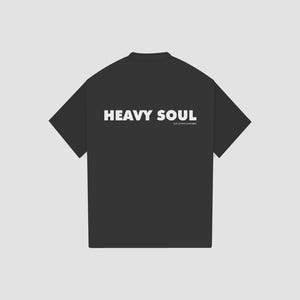 Heavy Soul Black Polo Shirt Unisex Pique Cotton Polo Streetwear Polo for Men & Women Classic Fit Polo Tee Minimalist Polo Shirt