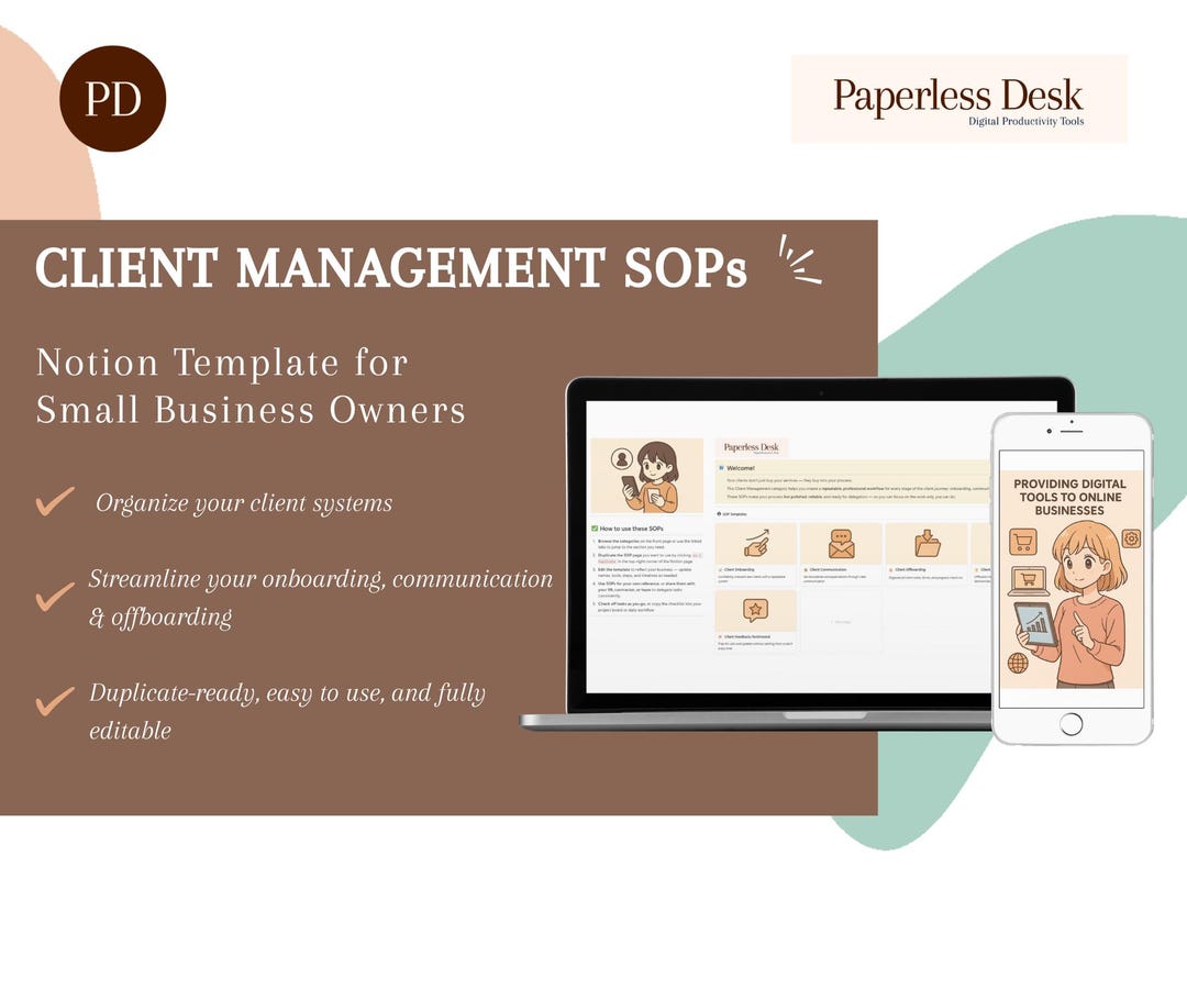Client Management Sops Notion Template | Onboarding, Offboarding ...