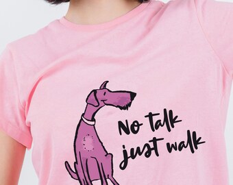 Lustiges rosa Hunde Shirt, Introvert Bio-Baumwolle T-Shirt