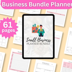 Small Business Planner Bundle, Digital Business Planner Templates for Productivity and Growth, Perfect Gift for Entrepreneurs