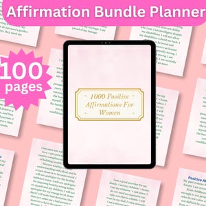 1000 Afirmaciones Positivas para Mujeres, Tarjetas Digitales Imprimibles, Aumenta la Confianza y el Amor Propio, Regalo Inspirador para Ella