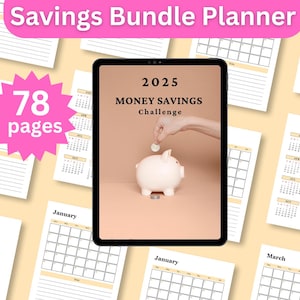 2025 Money Savings Challenge Printable, Save 2025 in 2025 Budget Planner, Financial Goals Gift for Money Savers