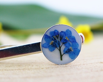 Krawatte Clip, echte Blume Krawatte Clip, Harz Krawatte Bar, Mann Geschenk, Vatertag, Freund Geschenk, Vater der Braut, Geschenk für Bräutigam, Hochzeitsgeschenk