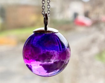 Stormy Sky Necklace, Resin Cloud Necklace, Twilight Sky, Nature Inspired, Night Sky, Gift for Her