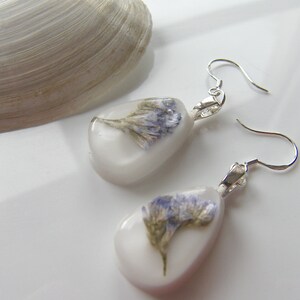 Lavender Earrings, Pressed Flower Jewelry, Bridal Gift, Bridesmaid Earrings, Floral Jewellery, Gift for Her image 3