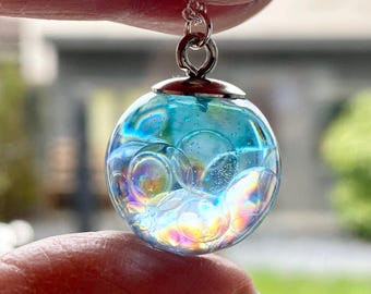 Ocean Bubble Necklace, Fairy Jewelry, Magical Necklace, Mermaid