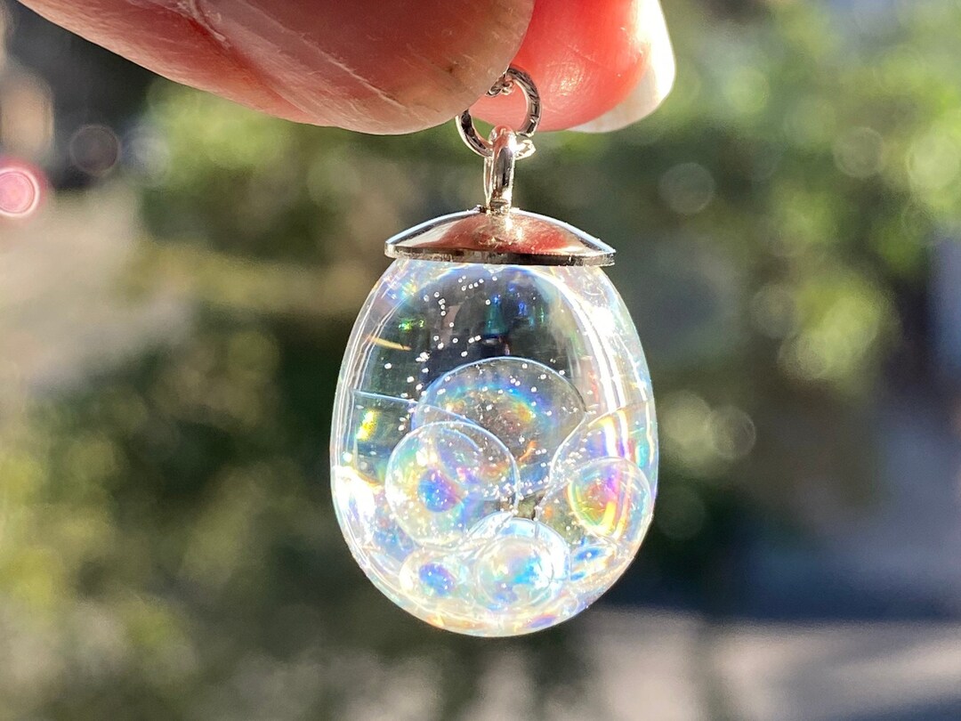 'Mrs' Bubble Crystal Pendant Necklace