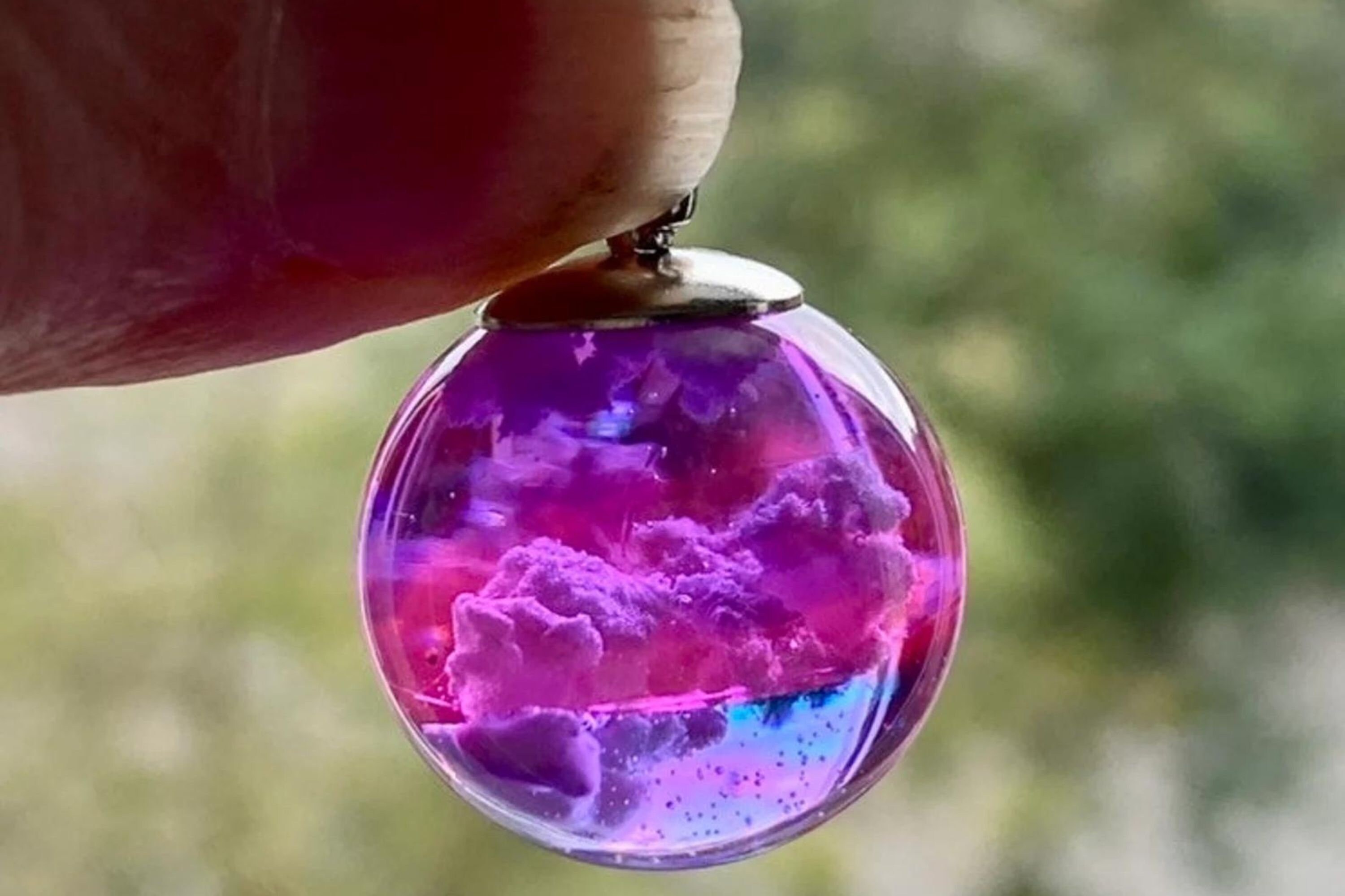 Resin Galaxy Necklace Diy Resin Cloud Sphere Necklace
