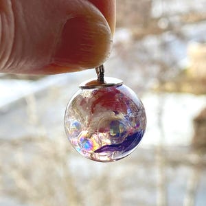 Fairy Necklace, Real Flower Necklace, Nature Inspired, Bubble Necklace, Pastel Pendant, Bridal Jewellery, Confetti Petals