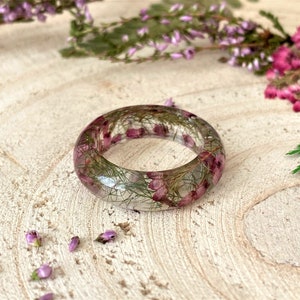 Real Flower Ring Scottish Heather Dried Flower Jewellery - Etsy