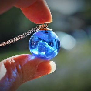 Blue Sky Cloud Resin Necklace, Fluffy White Clouds, Nature Gift for Her, Jewellery for Women, Valentines Gift image 6