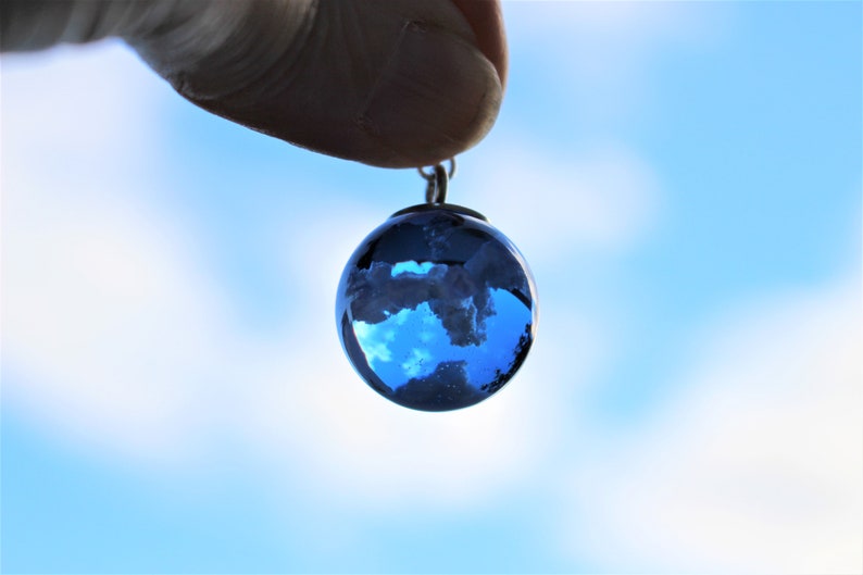 Blue Sky Cloud Resin Necklace, Fluffy White Clouds, Nature Gift for Her, Jewellery for Women, Valentines Gift image 4