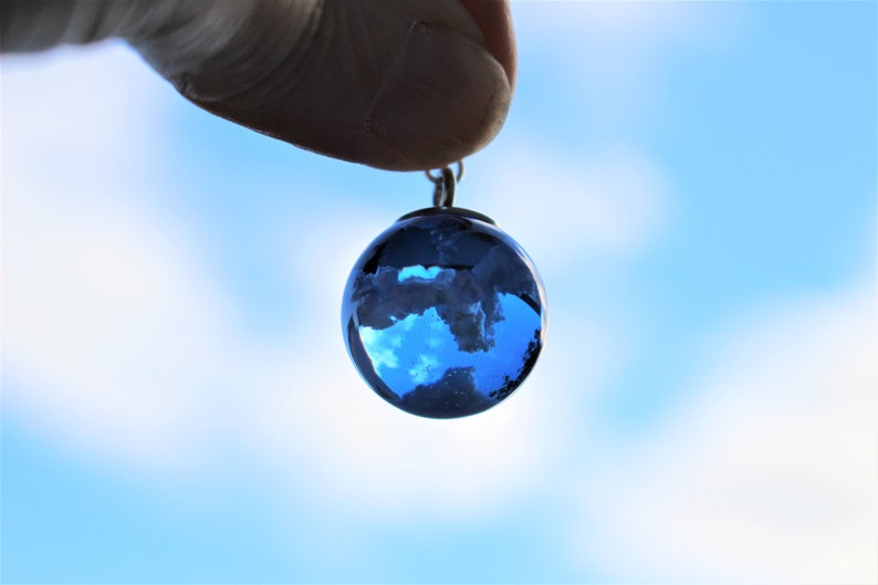 Collar de resina con nubes de cielo azul, nubes blancas y esponjosas, regalo natural para ella, joyería para mujer, regalo de San Valentín imagen 4