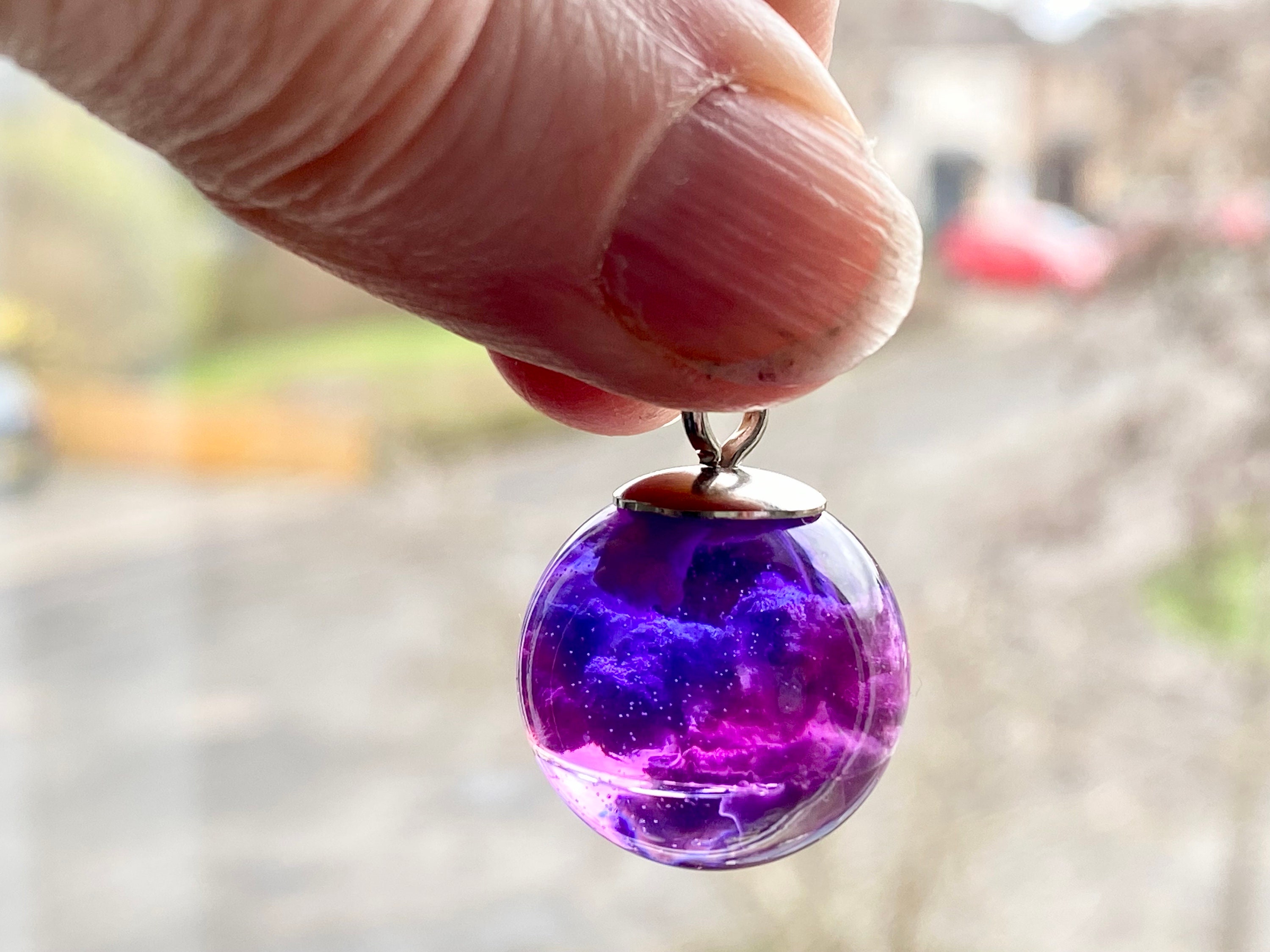 Cloudy Purple Beads - Etsy