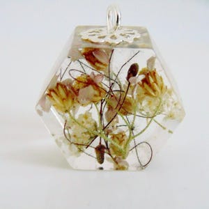 Collar de flores de boda, joyería personalizada, colgante de ramo de novia, flor preservada, colgante de dama de honor imagen 7