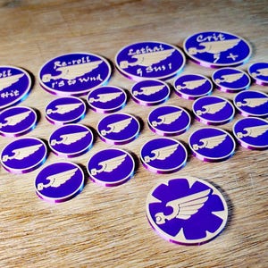 Emperors Children detachment ability token set. Pact, Poison and favoured champion tokens.
