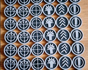 Legions Imperialis Order tokens (x60), Objective Markers, Void shield Trackers