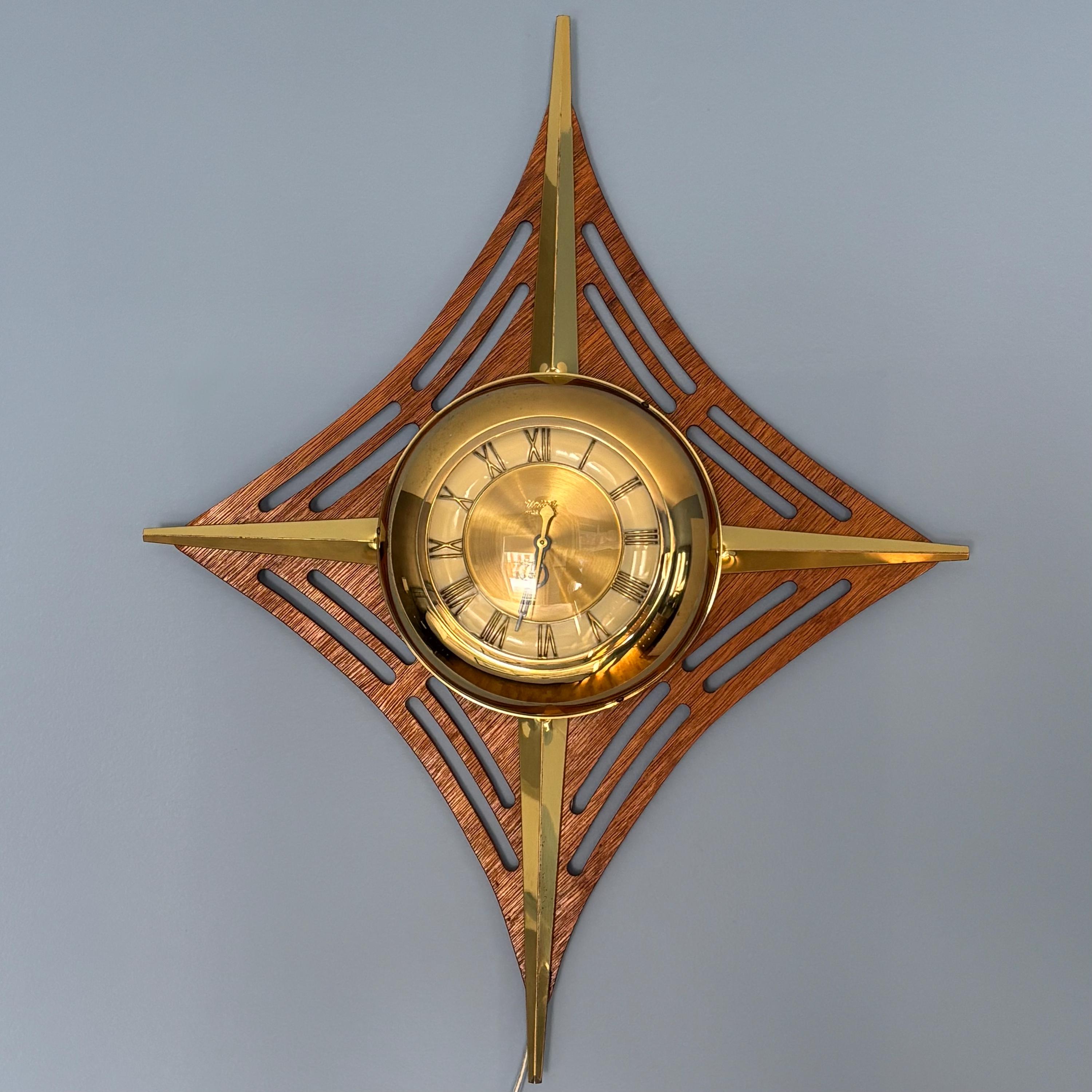 Starburst United Clock Model 86 Vintage 1950s, Mid Century Modern