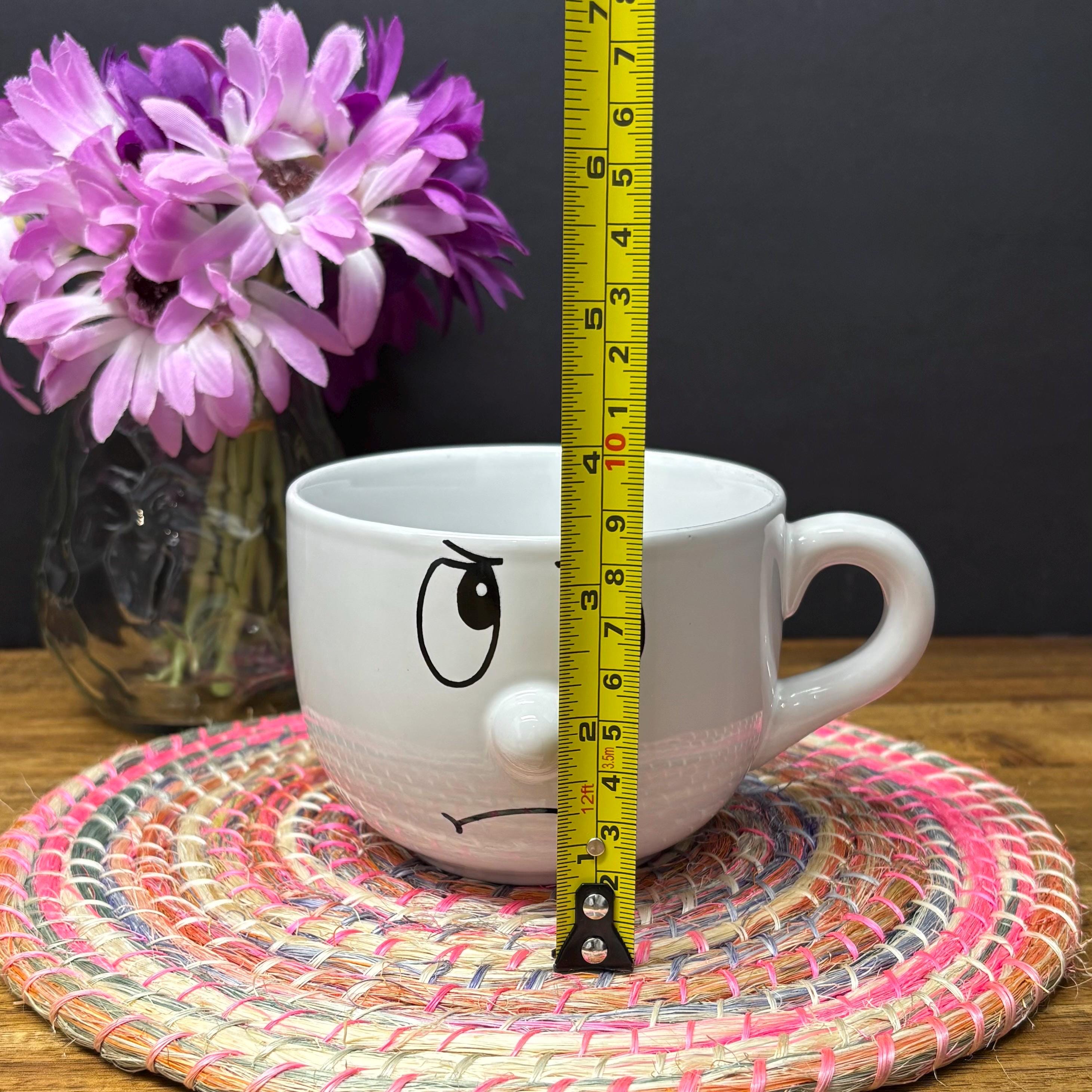 3D Face Mug With Nose, White Mug With Angry Expression, Humorous Gift for  Coffee or Tea, Ceramic - Etsy