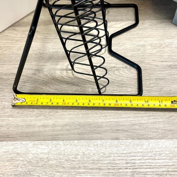 Vintage Black Metal CD Storage Tower – Vertical Stand for 96 Cds