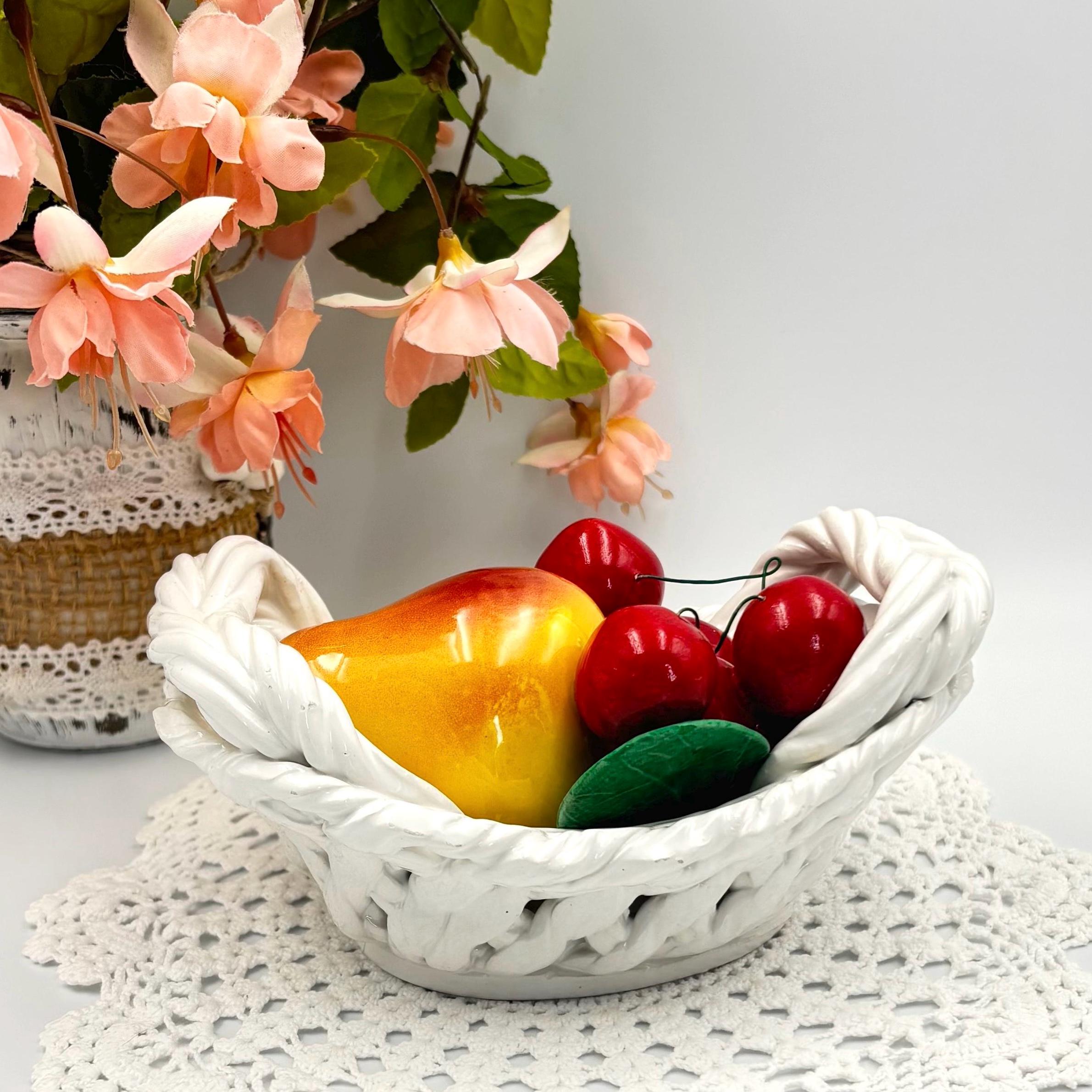 capodimonte 果物皿 盛り皿 イタリア製 陶器 Capodimonte Fruit - Etsy