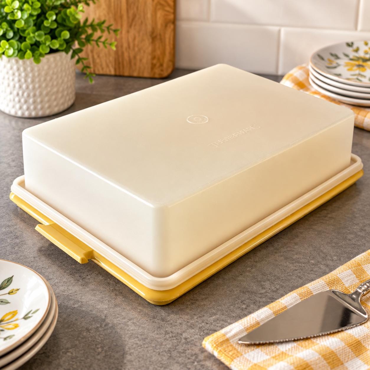 Tupperware rectangle cake carrier