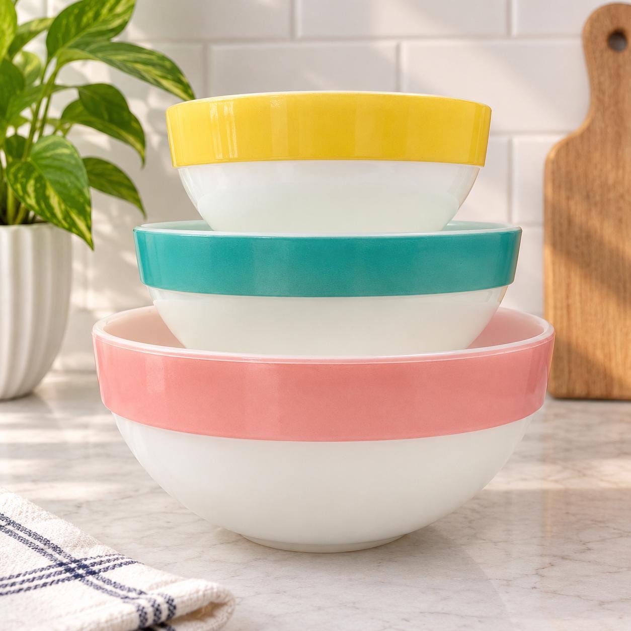 Fire King Colonial Band Bowl - Etsy
