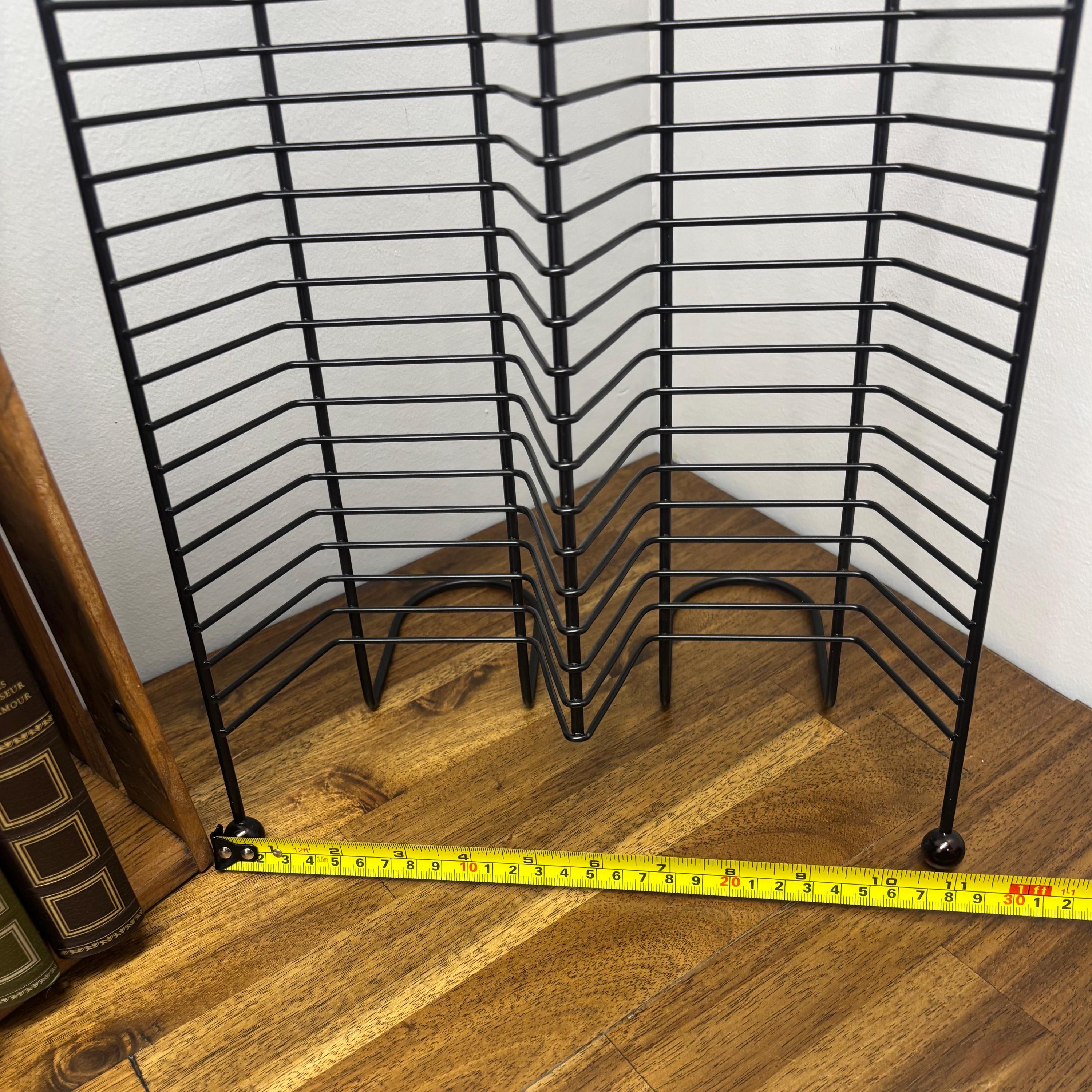 Double Black Metal CD Rack, 60 CD Storage Tower, Retro 90s Wired Stand ...