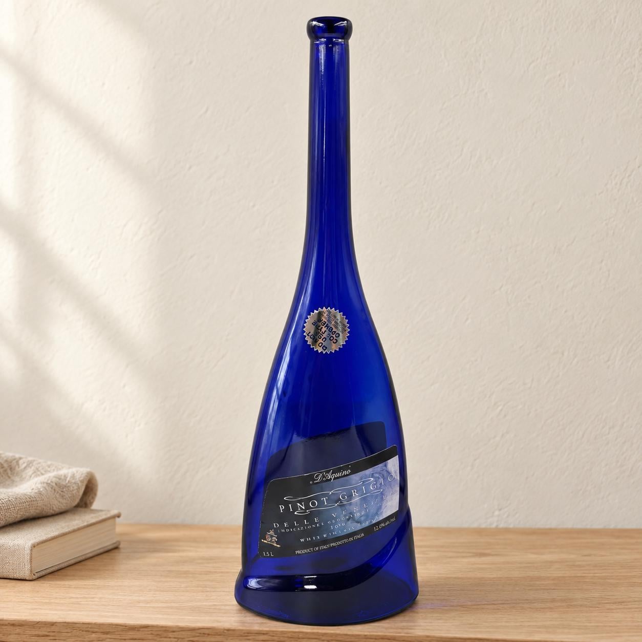 Tall Blue Wine Bottles Vintage - Etsy