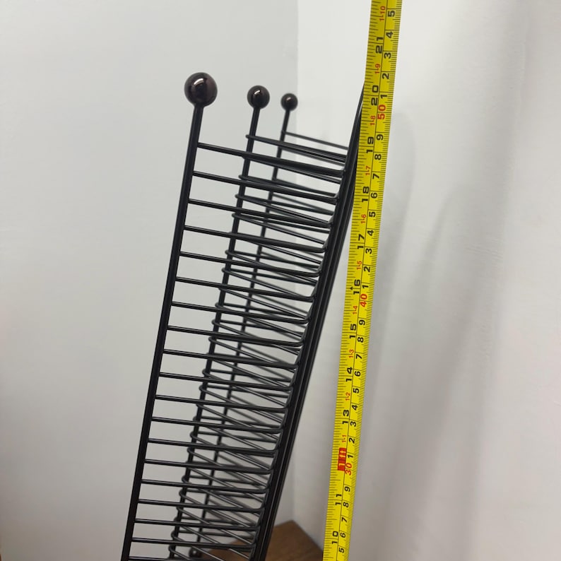 Double Black Metal CD Rack, 60 CD Storage Tower, Retro 90s Wired Stand ...