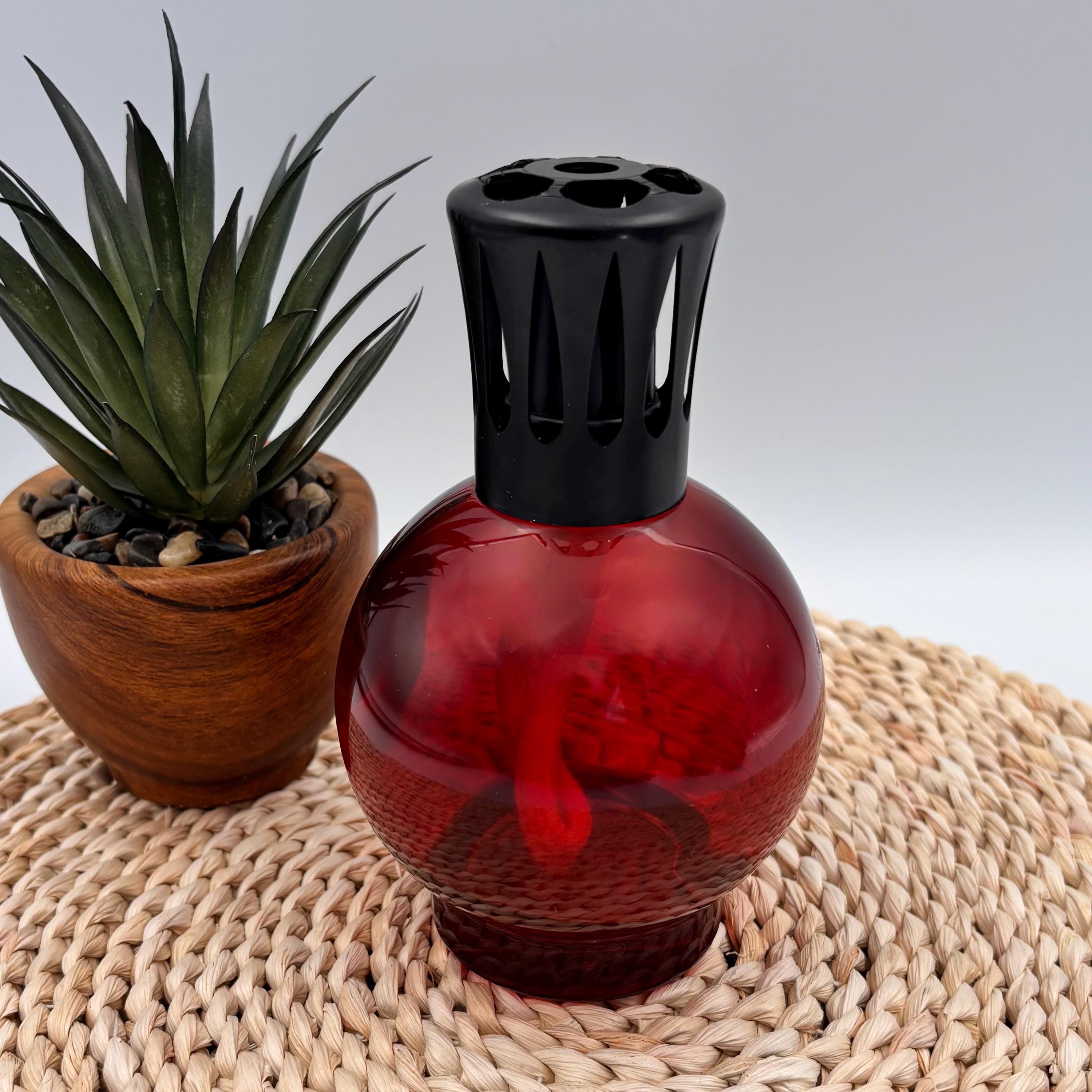 Vintage Ruby Red Lampe Berger Paris, Red Glass Catalytic Diffuser