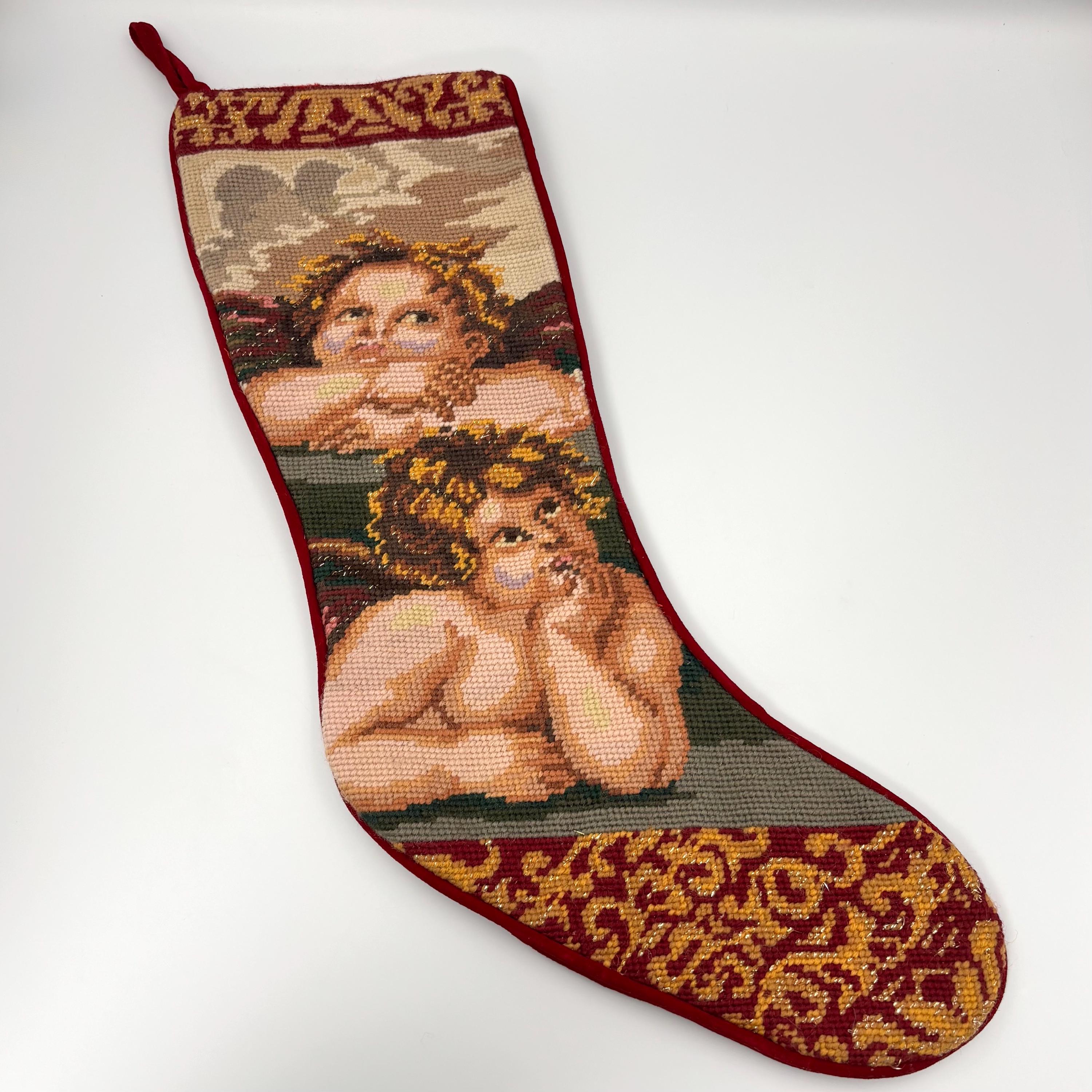 Petit Point Stocking - Etsy