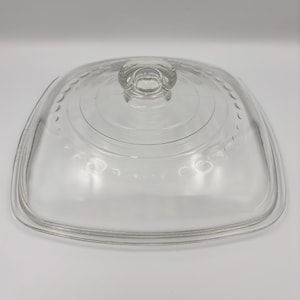 Tapa Pyrex C18, tapa CorningWare, repuesto, fabricada en EE. UU., vidrio transparente, pomo de vidrio, vintage