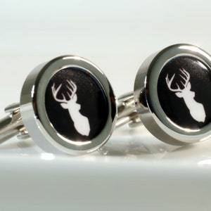 Stag Cufflinks Personalized Stag Head Cufflinks, Gift for Men, Gift for Dad, Gift for Boyfriend, Stag Gift, Stag Wedding, Stag Antlers