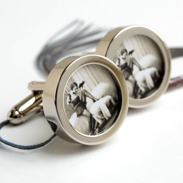 Vintage Erotic Nude Cufflinks - Spank Me PC476