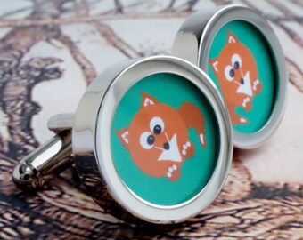 Foxy Fox Cuff Links PC078