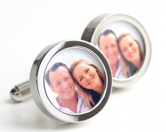 Personalized Cufflinks Using Your Own Picture or logo, Custom Cufflinks the Way You Want Them, Any Image, Perfect Personalized Gift