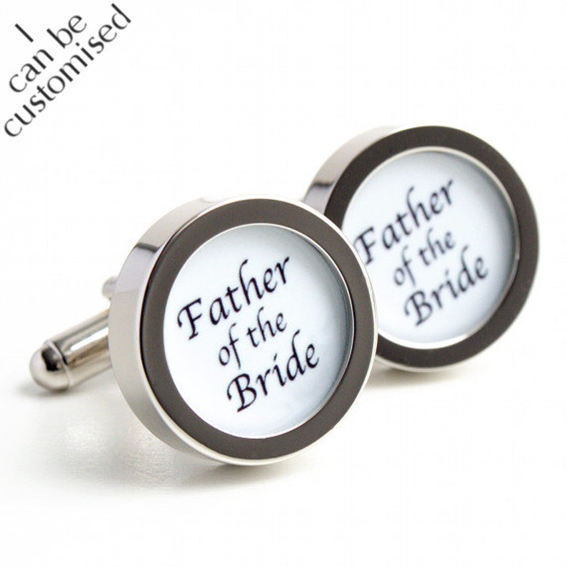 personalised father of the bride cufflinks