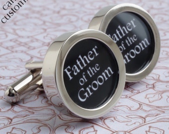 Father of the Groom Wedding Gift Cufflinks Personalized Wedding Gift for Men