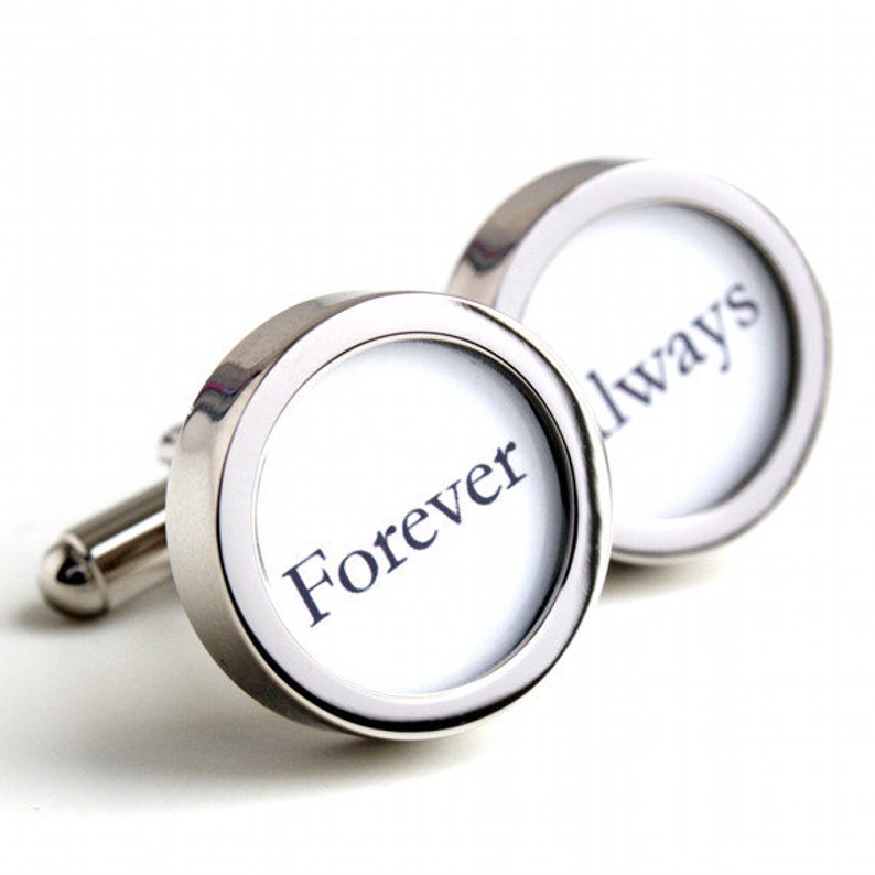 Always and Forever Cufflinks Romantic Gift for Groom or Someone Special PC233 image 5