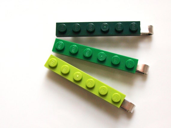 Set of 3 LEGO® Tie Clips Any Colour, Tie Clip, Tie Bar, Groomsmen Gift, Page Boy Gift, LEGO® Gift, Tie Slide, Novelty Tie Clip, Groom Gift