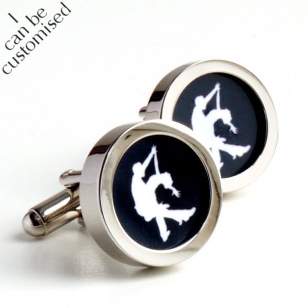Salsa Cufflinks for Dancing Fans Personalized Colour PC398