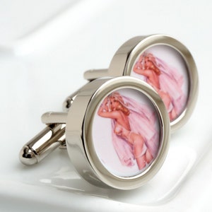 Vintage Pin Up Bride Cufflinks PC293