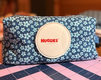 Boxy Zipper Wipe Pouch Floral Baby Wipe Diaper Bag Baby Shower Gift