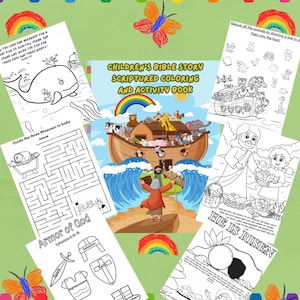 Children’s Bible coloring and activity book 22 coloring pages inside