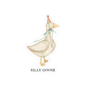 Silly Goose Kiss-Cut Stickers | Fun Decals for Laptops, Water Bottles, Party Favors, Gift Decor, Seasonal Celebrations
